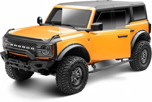 مجموعة لوحة الجري الكهربائية Go Rhino 20413157PC E1 لسيارة Ford 21-24 Bronco، باللون الأسود المزخرف in Saudi Arabia