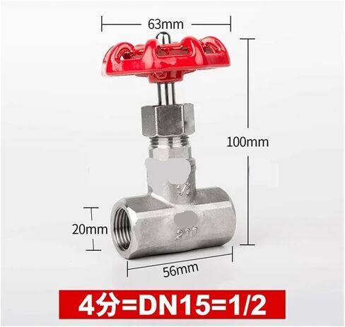صمام كروي من الفولاذ المقاوم للصدأ 201/304 J11W DN15 1/2 "DN20 3/4" صمام إبرة الماء الأنثوي (DN15، SS201) in Kuwait