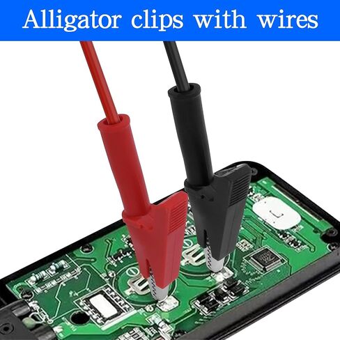 MEIRIYFA 4 مم قابس الموز إلى مشبك التمساح التمساح اختبار سلك الرصاص 16AWG كابل للاختبار الكهربائي، وإمدادات الطاقة، والسيارات، ومتعدد 1 متر/3.3 قدم - قطعتين in Saudi Arabia