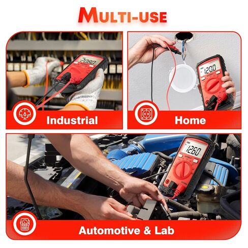 DIYSELF Multimeter, 4000 Counts Auto-Ranging Multimeter Tester, Non-Contact Volt Meter, Digital Multimeter for DC/AC Voltage, Capacitance, Resistance, Continuity, Voltage Meter, Capacitor Tester in Saudi Arabia