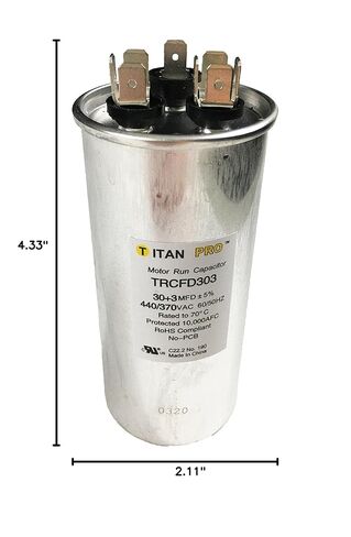 Diversitech TitanPro TRCFD303 HVAC مكثف تشغيل المحرك المزدوج. 30/3 مفد/ يو اف 440/ 370 فولت in Kuwait