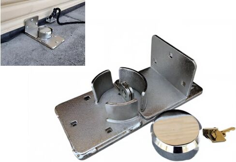 Generic Roll-Up Door Lock, Garage & Storage Unit Outside Door Lock, Metalic Gray, GDG001 in Saudi Arabia