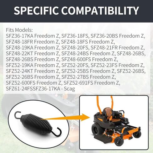 483087 استبدال زنبرك حزام المضخة لجزازات Scag، متوافق مع Freedom Z SFZ36/48/52/61، STC، SMTC، SMWC، SPZ52، نماذج باتريوت - عبوة واحدة in Kuwait