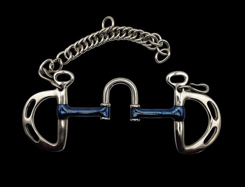 Uxeter Kimberwick Correction Bit with Sweet Iron Mouth – 5″ Medium Ported Blue Sweet Iron Mouth in Saudi Arabia