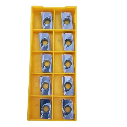 APMT1604-H2 / APMT1604-M2 إدراجات الطحن، إدراجات كربيد مستطيلة مع فتحة، مطلية بمادة PVD، أدوات قطع الطحن باستخدام الحاسب الآلي، 10 قطع (APMT1604H2) in Saudi Arabia