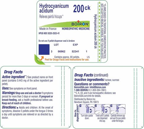 Boiron Hydrocyanicum Acidum 200CK Homeopathic Medicine for Painful Hiccups - 80 Pellets in Saudi Arabia