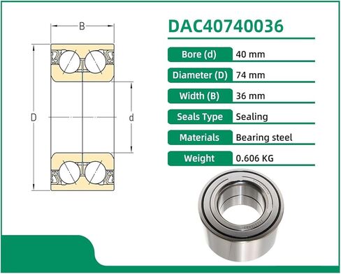 1 قطعة DAC40740036 40x74x36 عجلة تحمل 3885A001 MR403500 38440-5U40B 40210-95F0A MB808442 in Kuwait