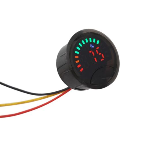 عداد البطارية مع شاشة LED، جهاز اختبار سعة الجهد الكهربي DC 7-100V، جهاز مراقبة البطارية الرقمي الدائري 12V للسيارة، عربة الجولف، RV، الشاحنة، القارب، الدراجة النارية، حجم صغير in Kuwait