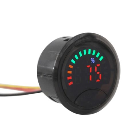 عداد البطارية مع شاشة LED، جهاز اختبار سعة الجهد الكهربي DC 7-100V، جهاز مراقبة البطارية الرقمي الدائري 12V للسيارة، عربة الجولف، RV، الشاحنة، القارب، الدراجة النارية، حجم صغير in Kuwait