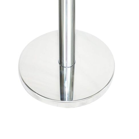 Mirror Crown Top Decorative Rope Safety Queue Stanchion Barrier in 3 pcs Set, VIP Crowd Control (72" White Velvet) in Saudi Arabia