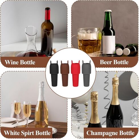 JJUNW 8Pcs Silicone Wine Stopper for Wine Bottles, Reusable Sparkling Wine Bottle Stoppers Keep-Wine-Fresh Sparkling Wine Bottle Stopper for Wine Beer Champagne Home Party in Saudi Arabia
