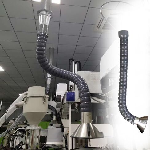 Flexible Welding Fume Extractor Hose 2"-8" | 1.5m Duct Collection Hose for Air, Smoke, Dust Removal | Commercial & Residential Use with Removable Hood in Saudi Arabia