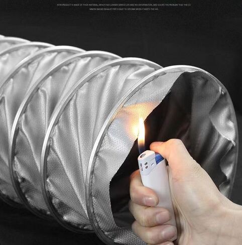 Flame Retardant Flexible Ducting Hose for Ventilation, 32.8ft Fume Extractor, Insulated Fiberglass Duct, -22 to 302°F, Ideal for Residential & Commercial Use, 7'' Diameter in Saudi Arabia