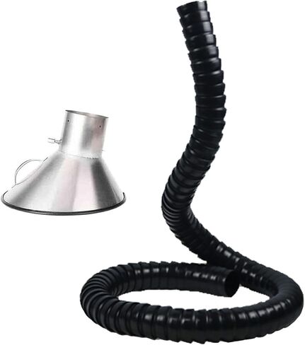3ft Flexible Smoke Extraction Hose, Air Extractor Duct Collector Arm with Hood for Laboratory & Workshop, 100mm Diameter, 1.5M Length, Efficient Smoke Removal Pipe in Saudi Arabia