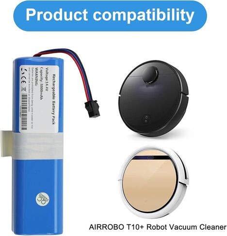 MULS 8800mAh L900 Vacuum Cleaner Battery Replacement for AIRROBO T10 T10+, Coredy L900X L900W, UONI S1 V980 Series, Onson J30 Pro, Kyvol Cybovac E31 S31, NEABOT N2 Robot Vacuum Cleaner in Saudi Arabia