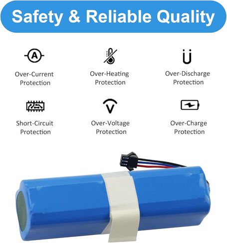 MULS 8800mAh L900 Vacuum Cleaner Battery Replacement for AIRROBO T10 T10+, Coredy L900X L900W, UONI S1 V980 Series, Onson J30 Pro, Kyvol Cybovac E31 S31, NEABOT N2 Robot Vacuum Cleaner in Saudi Arabia