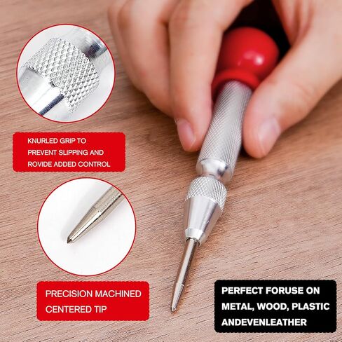 Center Punch, 5-Inch Automatic Center Punch for Metal, Adjustable Impact Spring Loaded Center Punch Tool in Saudi Arabia