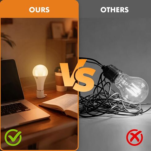 2Pack E26 Rechargeable Light Bulbs with Remote, A19 40W Equivalent Bulb, Soft Warm White 2700K, 400LM Dimmable 5W LED Light Bulb with 15 Colors 3 Timer for Non-Wired Lamp Sconce, Touch, Remote Control in Saudi Arabia
