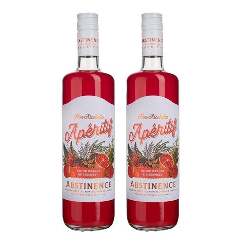 Abstinence Blood Orange Non Alcoholic Aperitif, 750ml, Award-Winning, Botanical Inspired, Bittersweet Non Alcoholic Drink, Distilled Non Alcoholic Spirits, Zero Proof Mocktail Alternative in Saudi Arabia