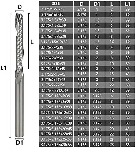 1pcs Single Flute O End Mill 1mm-3.175mm Shank Aluminum Cutting Spiral Milling Cutter Carbide CNC Router Bit in Saudi Arabia