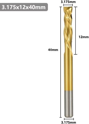 1pcs Square Nose End Mill 2 Flute UP Down CNC Router Bit 3.175/4/6/8/10mm Shank Carbide Milling Cutter in Saudi Arabia
