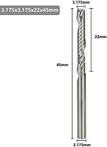 1pcs Single Flute O End Mill 1mm-3.175mm Shank Aluminum Cutting Spiral Milling Cutter Carbide CNC Router Bit in Saudi Arabia
