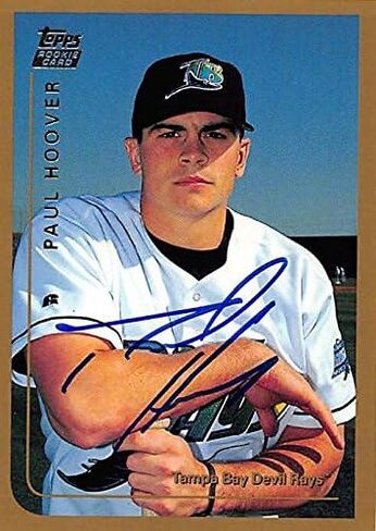 Autograph Warehouse 247579 Paul Hoover Autographed Baseball Card - Tampa Rays 1999 Topps Rookie - No. T19 in Saudi Arabia