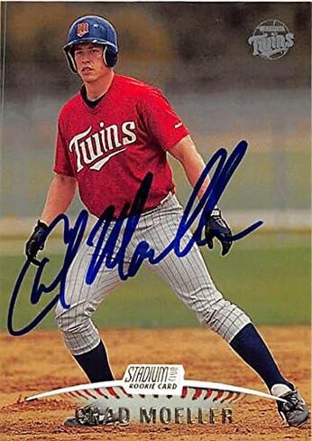 Autograph 125729 Minnesota Twins Ft 1999 Topps Stadium Club Rookie No. 141 Chad Moeller Autographed Baseball Card in Saudi Arabia