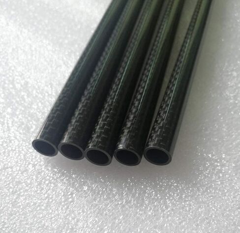 Carbon Fiber Tubes 12mm od x 10mm x 430mm 2PC Roll Wrapped Carbon Fiber Pipes for Quadcopter Multicoptor Frame Body Landing Gear 3D Printer Glossy Surface in Saudi Arabia