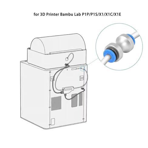 8 pcs Teflon Feed Tube Connector for 3D Printer Bambu Lab P1P/P1S/X1/X1C/X1E, AMS Feed PTFE Feed Tube Connector in Saudi Arabia