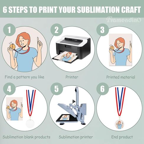 Framendino, 9 Pack Sublimation Medal MDF Blank Make Your Own Medals Kit with Ribbons for Sports Events Competitions in Saudi Arabia