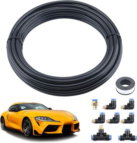 مجموعة أنابيب فراغ PU ومجموعة تركيبات قفل الدفع 1/8 "NPT إلى 1/4" أنابيب للملف اللولبي لبوابة النفايات للمركبات ذات الشحن التوربيني in Kuwait