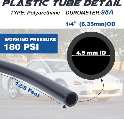 مجموعة أنابيب فراغ PU ومجموعة تركيبات قفل الدفع 1/8 "NPT إلى 1/4" أنابيب للملف اللولبي لبوابة النفايات للمركبات ذات الشحن التوربيني in Kuwait