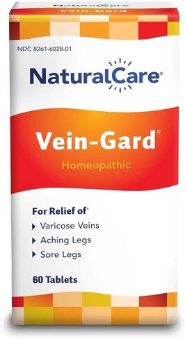 NaturalCare Vein-Gard، أقراص المعالجة المثلية لعلاج الدوالي وآلام الساقين والتهاب الساقين، 60 قرصًا in Saudi Arabia