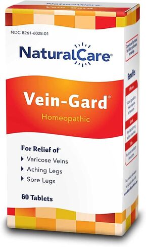 NaturalCare Vein-Gard، أقراص المعالجة المثلية لعلاج الدوالي وآلام الساقين والتهاب الساقين، 60 قرصًا in Saudi Arabia