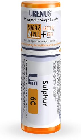 Sulphur 30C Sugar Free Lactose Free Homeopathic Remedy 110 Pellets, Urenus in Saudi Arabia