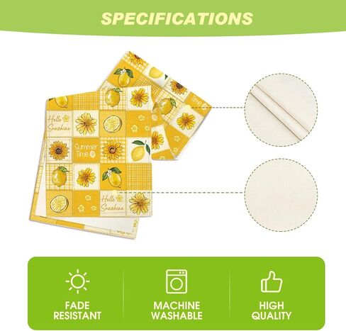 وضع Artoid عباد الشمس الليمون 210 GSM Hello Sunshine Summer Table Runner، ديكور طاولة الطعام الموسمية للمطبخ لديكور المنزل والحفلات 13x72 بوصة in Saudi Arabia