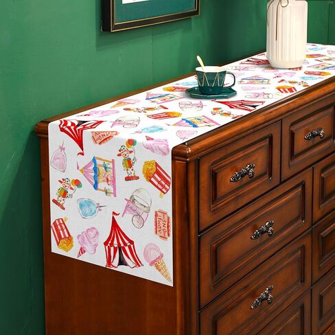 Circus Carnival Party Decoration Table Runner Circus Birthday Party Suppy Festival Dining Room Home Kitchen Table Decor in Saudi Arabia