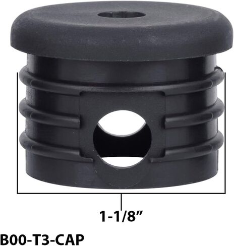 غطاء بديل من النايلون البحري B00-T3-CAP-4PK من White Water للسلالم، يناسب أنبوب معرف 1-1/8 بوصة، 4 عبوات in Kuwait
