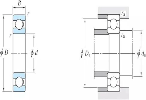 6822 2RS ABEC-1 110x140x16 مللي متر محامل قسم رقيقة 6822 RS 61822 in Kuwait