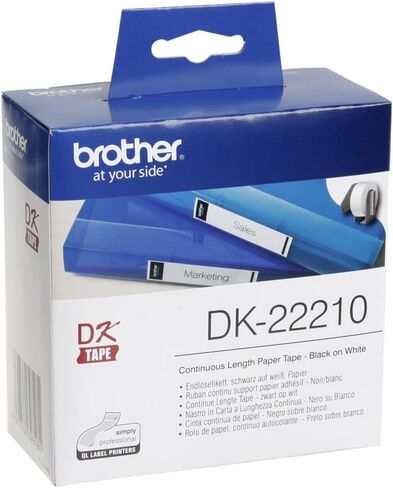 بكرة ملصقات Brother DK-22223، ورق مستمر الطول، أسود على أبيض، بكرة ملصق مفردة، 50 مم (عرض) × 30.48 م (طول)، لوازم Brother الأصلية in Saudi Arabia
