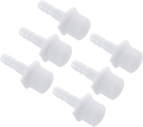 Pack of 6 Plastic Hose Barb Fittings 5/16" Hose Barb to 1/2" g Male Fittings in Saudi Arabia