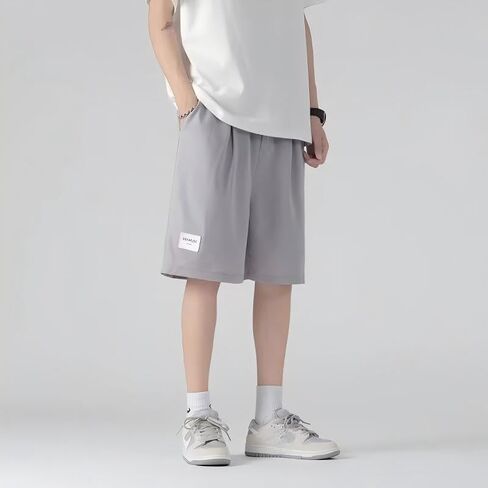 Men's Summer Lightweight Ice Silk American Streetwear Loose Athletic Lounge Pants Breathable Moisture Wicking Daily Wear in Saudi Arabia