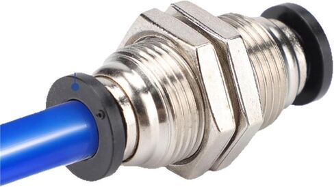 Black Pneumatic PM4/10/12 Quick Plugs Connector PMF8-02 Partition Straight Through Inner Wire Elbow 1Pcs(PM6) in Saudi Arabia