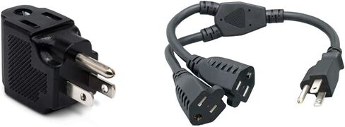 Hosa PWA-486 NEMA 5-15R إلى NEMA 5-15P محول الطاقة ذو الزاوية اليمنى in Kuwait