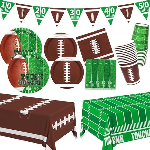 Gatherfun Gingham Red and White Party Supplies Disposable Paper Plates Napkins Cups Knives Spoons Forks Tablecloth Banner for Birthday Party Family Dinner Picnic Barbecue Mother's Day Party, Serve 25 in Saudi Arabia