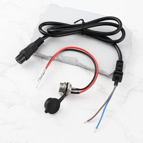 OTOTEC 3-Pin 2 أسلاك سكوتر كهربائي شاحن بطارية منفذ أنثى التوصيل 12 فولت 24 فولت 36 فولت متوافق مع ماكينة الحلاقة E100 E125 E500S PR200 in Saudi Arabia