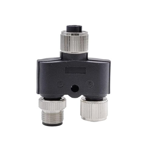 1PCS M12 Y-Type Connector Conversion Male and Female Three-Way Connector 4 pins 5 pins 8 pins(4P) in Saudi Arabia
