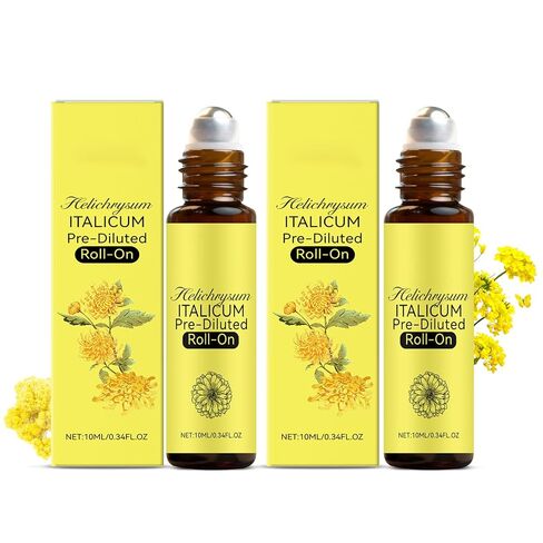 زيت الهيليكريسوم وزيت الخروع، علاج عطري لحيوية البشرة ومكافحة الشيخوخة، العناية الطبيعية بالبشرة، نقي، عضوي، مرطب، مغذي، قطعتان (10 مل) in Saudi Arabia