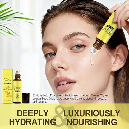 زيت الهيليكريسوم وزيت الخروع، علاج عطري لحيوية البشرة ومكافحة الشيخوخة، العناية الطبيعية بالبشرة، نقي، عضوي، مرطب، مغذي، قطعتان (10 مل) in Saudi Arabia